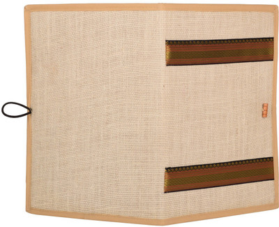 

Affaires Jute FILE FOLDER|Two Satin Stip Cloth Handicrafted Folder File-0020(Set Of 1, Beige)
