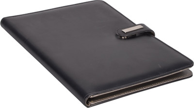 

COI Leatherite Conference Folder / Document Folder With Writing Pad(Set Of 1, Black)