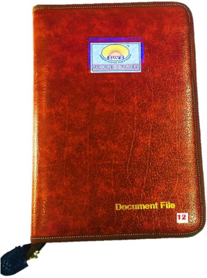 

Suns Leather Document Bag- 12 Leaf(Set Of 1, Brown)