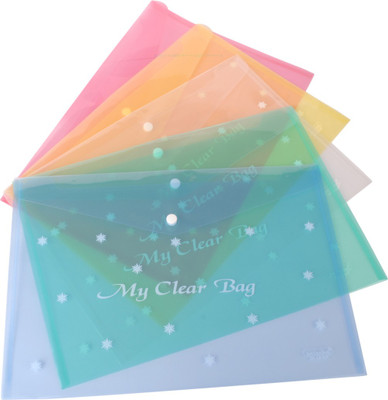 

DataKing Polypropylene My Clear Bag With Star Print - Multicolor(Set Of 12, Multicolor)