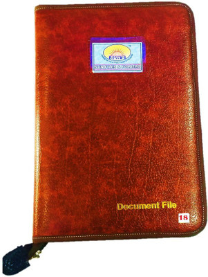

Suns Leather Document Bag- 18 Leaf(Set Of 1, Brown)