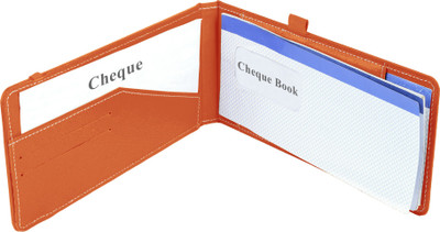 

Eco-Leatherette Premium Paper Cheque Book Holder(Set Of 1, Brunt Oramge)