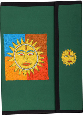 

Affaires Cloth EMBROIDERY FILE FOLDER| Rajasthani Embroidery Print On Cloth Handicrafted Folder (Green) File-0002(Set Of 1, Green)