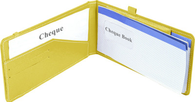 

Eco-Leatherette Premium Paper Cheque Book Holder(Set Of 1, Lime Yellow)