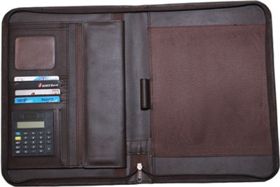 

Essart Executive File PU Leather Conference Folder(Set Of 1, Brown)