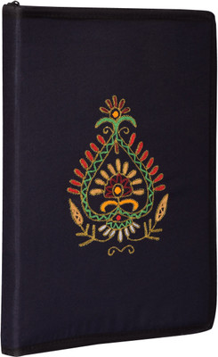 

Affaires Cloth EMBROIDERY FILE FOLDER| Rajasthani Embroidery Print On Cloth Handicrafted Folder (Dark Blue) File-0012(Set Of 1, Blue)