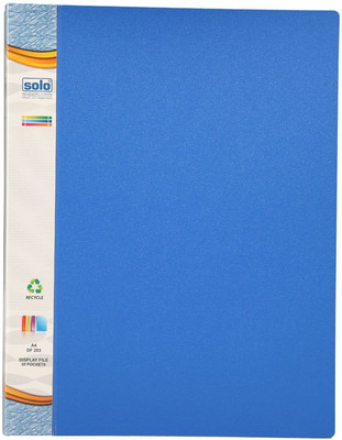 

Solo 60 Pockets Polypropylene Display File(Set Of 1, Blue)