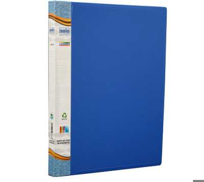 

Solo 40 Pockets A4 Polypropylene Dispaly File(Set Of 1, Blue)
