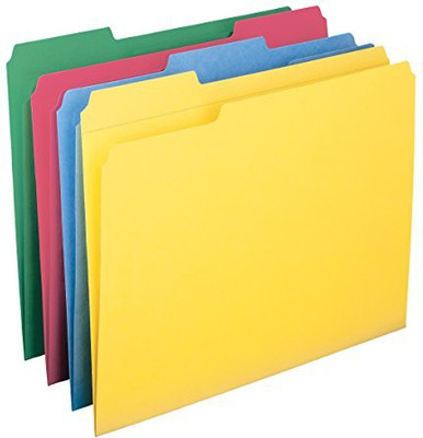 Smead Polypropylene Wall Files(Set Of 12, Blue, Green, Red, Yellow)