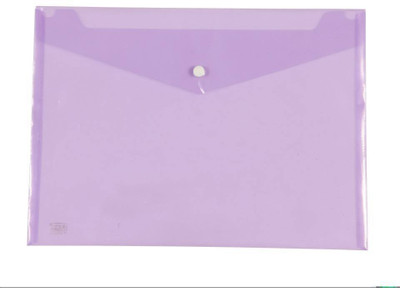 Saya Office Series Polypropylene Clear Bags And Envelopes(Set Of 12, Purple)
