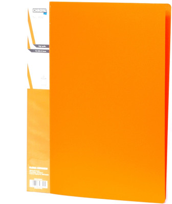 

Chrome Files & Folders Plastic Display Book(Set Of 3, Orange)