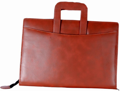 

Aahum Sales Faux Leather Adustable Handle Executive Series File Folder(Set Of 1, Tan)