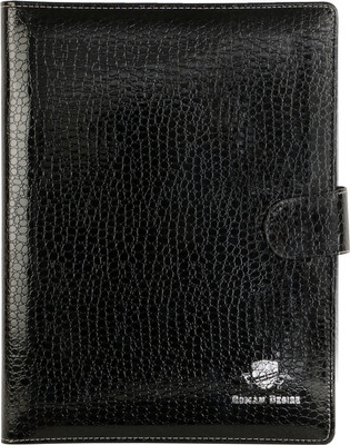 ROMAN DESIRE Leather Document Folder(Set Of 1, Black)
