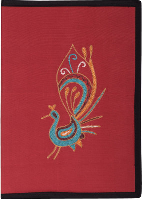 

Affaires cloth EMBROIDERY FILE FOLDER| Peacock Embroidery Print On Cloth Handicrafted Folder (Red) File-0014(Set Of 1, Red)