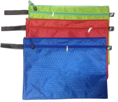 

Y.E.S Office PVC Cloth Double Chain Document Folder(Set Of 3, Blue, Green, Red)