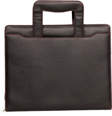 

Leather World PU Leather Document file folder(Set Of 1, Black)