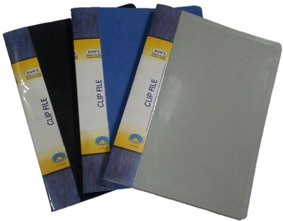 

Suns Plastic Spring Cobra Clip File(Set Of 3, Blue, Black, Grey)