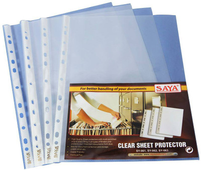 Saya Office Series Polypropylene Clear Holders(Set Of 50, Transparent)