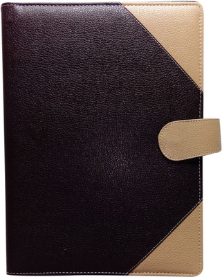 

BoardRite Premium Leatherite Conference Folder(Set Of 1, Black-Beige)