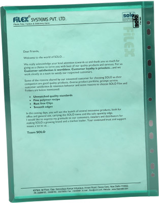 

Solo Document File Bag(Set Of 20, Transparent Green)