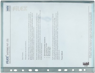 

Solo Document File Bag(Transparent Blue)