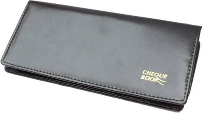 

Suns Leather Cheque Book Holder(Set Of 1, Black)