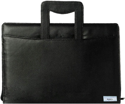 kittu Faux leather File folder(Set Of 1, Black)