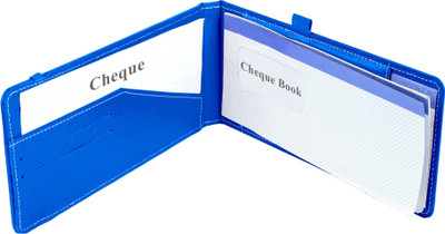 

Eco-Leatherette Premium Paper Cheque Book Holder(Set Of 1, Denim blue)