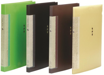 

Comix Polypropelene Coffee Series Display Book (20 pockets) (Pack of 2)(Set Of 4, Green, Brown, Black)