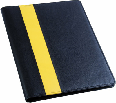 

COI Faux Leather Leatherite Conference Folder, Document Folder A4(Set Of 1, Black, Yellow)