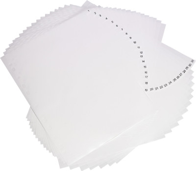 

Trio ID31 PP Index Dividers 31 Daily A4(Set Of 4, White)