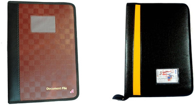 

Jagdish Traders Corporate Series Plastic Conference Files(Set Of 2, Brown, Black)
