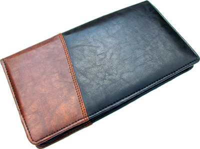 

HE Retail Cheque Book Travel Doc Leathertte Holder(Set Of 1, Black)