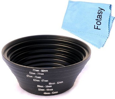 

Photography Accessories INC Fotasy Sru Metal Step Up Ring Set - Black Clear Filter(77 mm)
