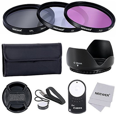 

Neewer 58Mm Lens Filter Accessory Kit And Ir Wireless Rc-6 Remote Control For Canon Eos Rebel Polarizing Filter (CPL)(58 mm)