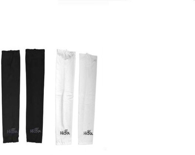 Gee Power Hi Cool Sunlight UV Protection Arm Sleeves (Set of 2 Pairs) Fitness Band(Black, White, Pack of 2) available at flipkart for Rs.189