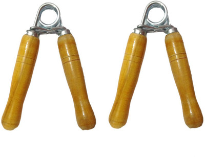 Woody PAIR OF WOODEN HAND GRIPPEER Hand Grip/Fitness Grip Yellow Woody Hand Grips