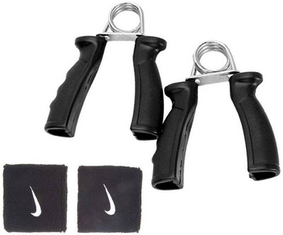

Woody POWER GRIP WITH WRIST BAND Hand Grip/Fitness Grip(Black)