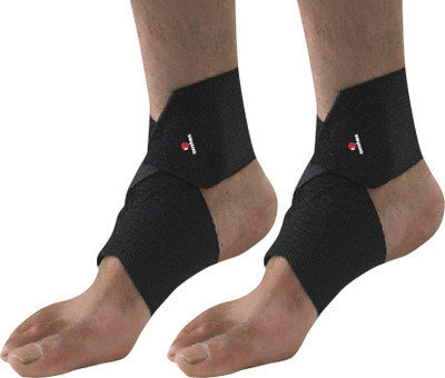Omtex Adjustable Ankle Support Hand Grip/Fitness Grip(Black)