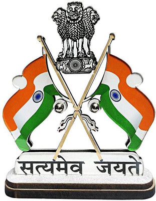 

Ruban India Rectangle Car Dashboard Flag Flag(Plastic)