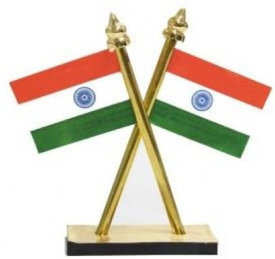 

Tulsae India Rectangle Car Dashboard Flag Flag(Rayon, Plastic)