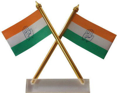

Sheelaadmakers congress tableflag Rectangle Car Dashboard Flag Flag(Rayon)