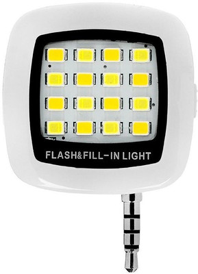 

Anything & Everything Universal 3.5mm Jack Mini 16 LED Selfie Camera, Fill in Light for Mobile Cell Phone Flash(White)
