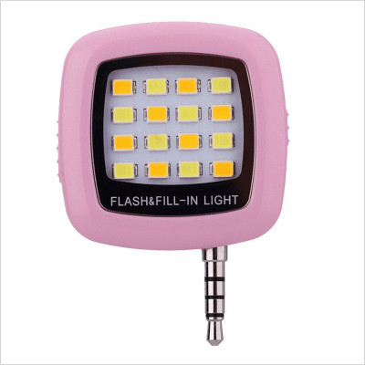 

KOJO Portable Mini 16 LED Night Using Selfie Flash Fill-in Light Pocket Spotlight for all Smartphones & Apple phones Selfie Flash(Pink)