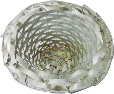 

Stonic Round_Shape_8 Bamboo Flower Basket without Artificial Flower & Plant(W: 20 cm x H: 8 cm x D: 10 cm)