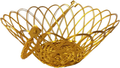

Stonic Round_Shape_1 Bamboo Flower Basket without Artificial Flower & Plant(W: 24 cm x H: 10 cm x D: 9 cm)
