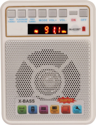 

Yuvan IN-622BT Bluetooth USB/ SD Player With FM Radio(White, Grey)