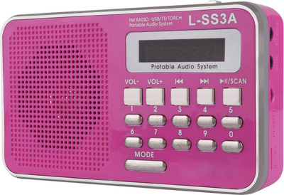 

Yuvan L-SS3A USB/ SD Player With FM Radio(Pink)