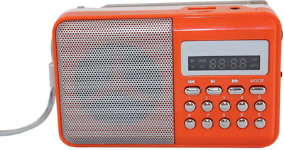 

Swarish L-SS6 LED Display Mini Speaker Portable FM Radio Player FM Radio(Orange, Silver)