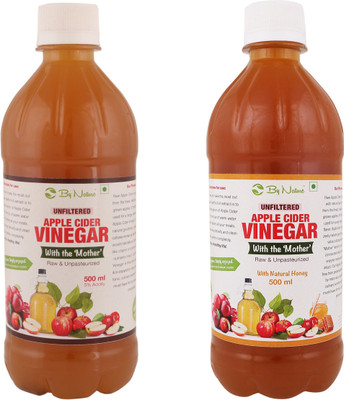 

By Nature Unfiltered, Raw Apple Cider Vinegar with The Mother and Honey Combo